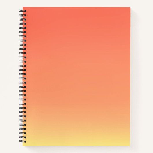 Carnet Simple Sunset Ombre Effet Jaune & Orange (Devant)