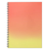 Carnet Simple Sunset Ombre Effet orange et jaune (Devant)