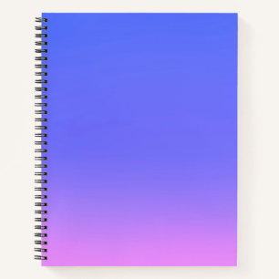 Carnet Simple Sunset Ombre Effet rose et bleu