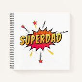 Carnet Simple Superdad Comique Retro Pop Art | Ordinateur (Devant)