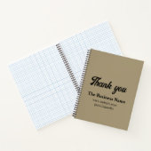 Carnet Simple thank you add business name details text t (Intérieur)