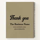 Carnet Simple thank you add business name details text t (Dos)