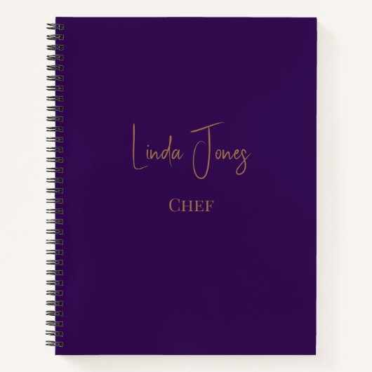 Carnet Simple violet simple (Devant)