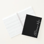 Carnet Simplement élégant Charbon & Blanc Personnalisé (Intérieur)
