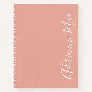 Carnet Simplement Élégant Coral Rose Personnalisé