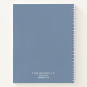 Carnet Simplement élégant Denim Blue Personnalisé (Dos)