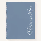 Carnet Simplement élégant Denim Blue Personnalisé (Devant)