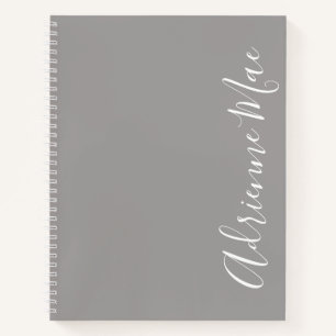 Carnet Simplement élégant moderne Ash Grey Personnalis