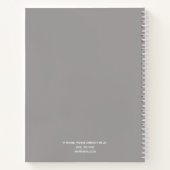 Carnet Simplement élégant moderne Ash Grey Personnalisé (Dos)