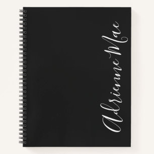 Carnet Simplement élégant moderne gris foncé personnal