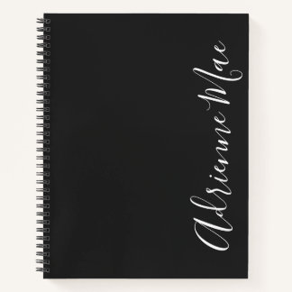 Carnet Simplement élégant moderne gris foncé personnalisé