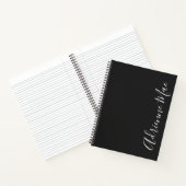 Carnet Simplement élégant moderne gris foncé personnalisé (Intérieur)