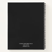 Carnet Simplement élégant moderne gris foncé personnalisé (Dos)
