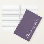 Carnet Simplement Élégant Raisin Violet Personnalisé (À l'intérieur)