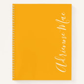 Carnet Simplement Elegant Saffron Jaune Personnalisé (Devant)