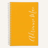 Carnet Simplement Elegant Saffron Jaune Personnalisé 5,5x (Recto)