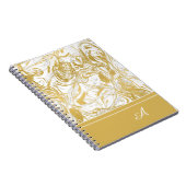 Carnet Simplement Marbre Monogramme Or Marbre Blanc    (Côté Droit)