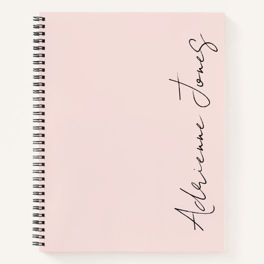 Carnet Simply Your Name Pastel Pink & Black (Devant)