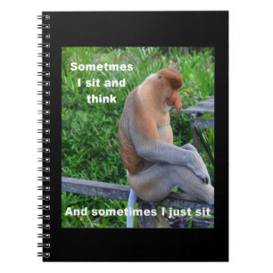 Carnet Singe de buse - parfois je m'assieds et pense