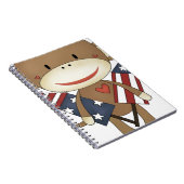 Carnet Singe de chaussette avec des fusées (Côté Droit)