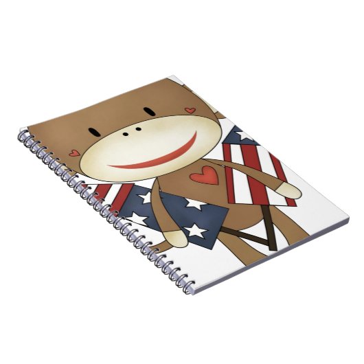 Carnet Singe de chaussette avec des fusées (Côté Droit)