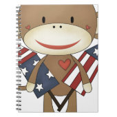 Carnet Singe de chaussette avec des fusées (Devant)