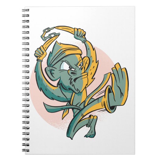Carnet Singe drôle de combattant de banane (Devant)