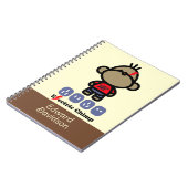 Carnet Singe Électrique de Dessin Animé Ludique Nom Perso (Côté gauche)