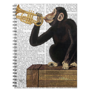 Carnet Singe jouant la trompette 2