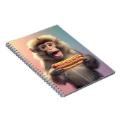 Carnet Singe mignon Avec Hotdog (Côté Droit)