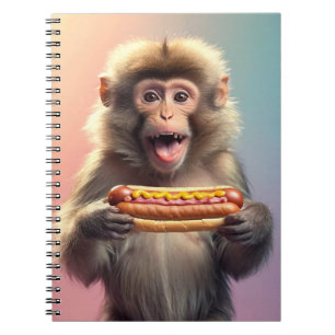 Carnet Singe mignon Avec Hotdog