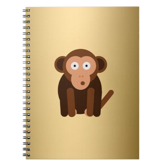 Carnet Singe mignon personnalisé (Devant)