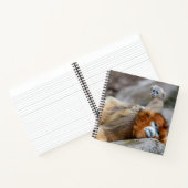 Carnet Singe nez retroussé doré père avec bébé (Intérieur)