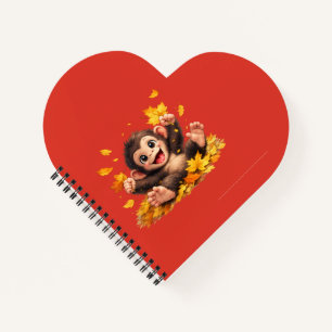 Carnet Singe souriant aux grands yeux ludique tropical 