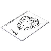 Carnet Singe tribal noir et blanc (Côté gauche)