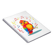 Carnet **Singing Parrot – Cute Parrot Singing Illustratio (Côté Droit)
