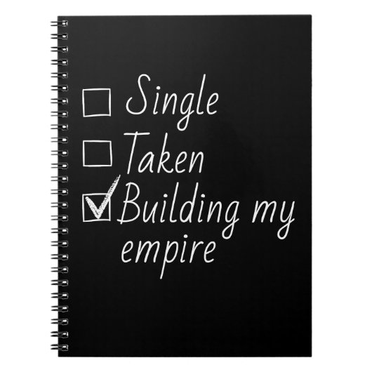 Carnet Single Taken Checklist Style Motivational Quote N (Devant)