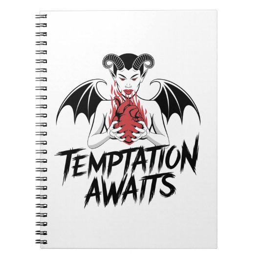 Carnet Sinister Gothic Demon Design - Tentation Attend (Devant)