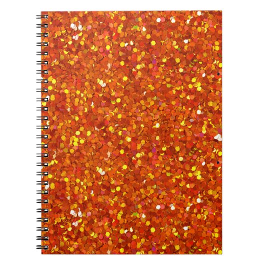 Carnet Sinopia Orange Parties scintillant (Devant)