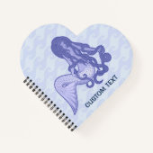 Carnet Sirène assise bleue (Devant)