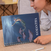 Sirène Avec Amis Dauphins Océan