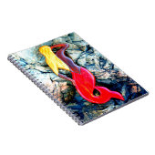 Carnet sirène blonde en rouge (Côté Droit)