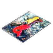 Carnet sirène blonde en rouge (Côté gauche)