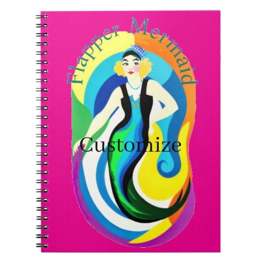 Carnet Sirène Colorée Flapper Thunder_Cove (Devant)