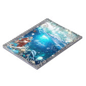 Carnet Sirène Fantaisie Tête Rouge Plage Enchantée (Côté gauche)