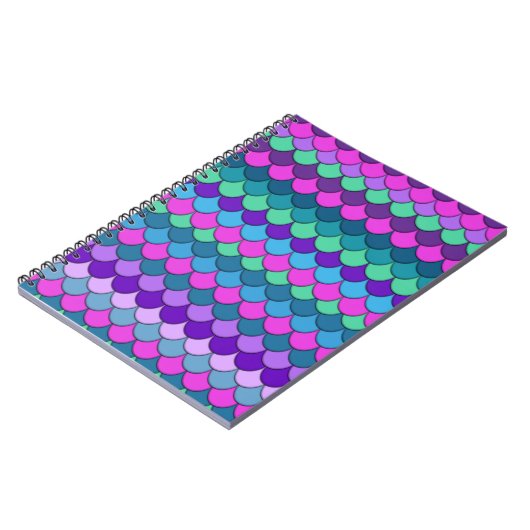 Carnet Sirène multicolore colorée (Côté gauche)