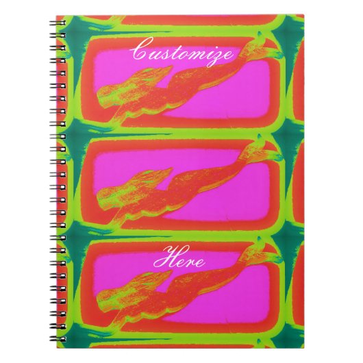 Carnet sirène rouge (Devant)