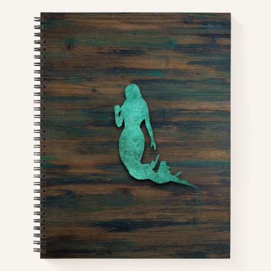 Carnet Sirène rustique (Turquoise) (Devant)