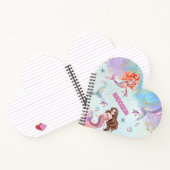 Carnet Sirènes Paillettes Rose Violet Ajouter Nom (Intérieur)