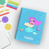 Carnet Sirenette Brillante Avec Lunettes Nom Lu